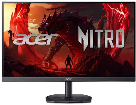 Acer Nitro KG242YX1bmiipfx, Écran PC Gaming 23.8 FullHD IPS, 200Hz (1920x1080, 16:9, AMD FreeSync Premium, 1ms (VRB), 250Nits, 2xHDMI 2.0/1xDP 1.2) Moniteur PC, Couleur Noir