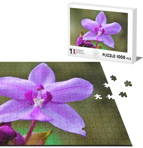 Puzzle Classico 1000 pezzi Macro Orchidea Viola Fiore Selvaggio Montagna