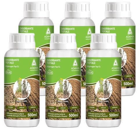 Diserbante Totale Potente 500ML - Erbicida Glifosato Totale per Erba e Prato - Glifosate Sistemico per Erbacce - Prodotto per Diserbo Pronto All'Uso - Disponibile in Diversi Pacchetti (6)