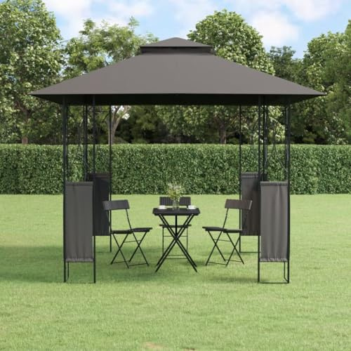 Générique Belvédère avec Toit Anthracite 300x300x270 cm Acier,Maison & Jardin,Pelouses & Jardins,Vie en extérieur,Structures extérieures,Auvents & abris,Anthracite,23.5 KG,360141