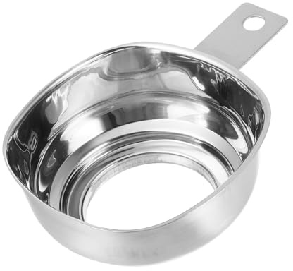 Cabilock Embudo con Asa de Acero Inoxidable de Boca Ancha y Forma Cuadrada Herramienta Multiusos para Cocina y Restaurante, Adecuado para Aceite y Mermelada