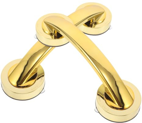 INOOMP 2pcs Suction Cup Shower Handle Self-Adhesive Suction Safety Shower Grab Rails No-Drill Bathroom Grab Rails for Elderly Portable Bathtub Handles Renters Friendly