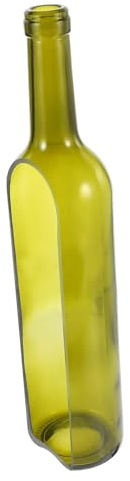 CLISPEED Candelabro Botella Vidrio Verde Profundo Decorativo sin Corcho Macetero para Ensaladas y Frutas Artesanía Hogar