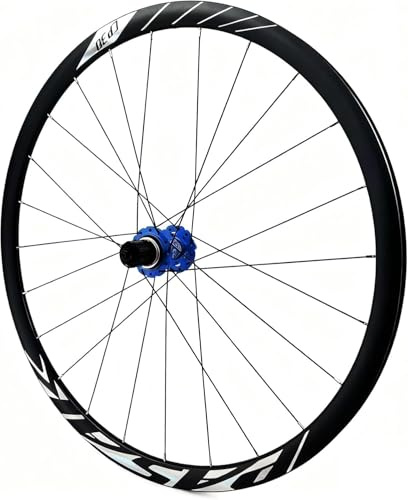 700C racercykel framhjul aluminiumlegering dubbla vägghjul skivbroms snabbkoppling bakhjul 24-håls nav för 8/9/10/11/12 hastighetskassett blå, bakre hjul