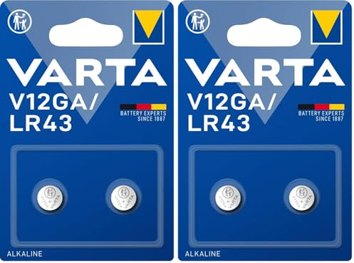 Varta Pack de 2 Piles Électroniques Alcalines V12GA/LR43 (Lot de 2)