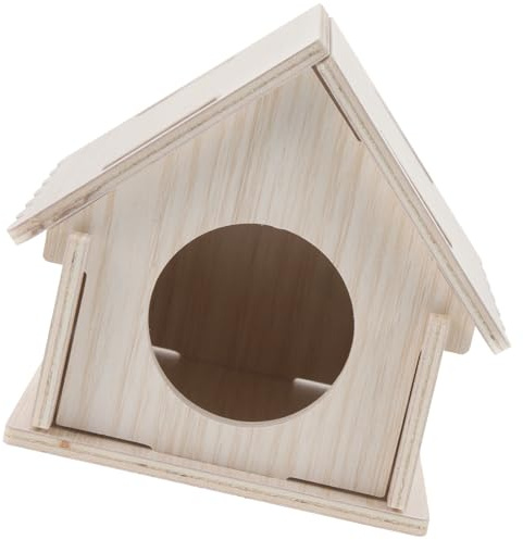 PERSELOSO Maison en Bois pour Cochons d'Inde et Hamsters Cachette Naturelle Sécurisée Petite Cabane pour Rongeurs Nid Chauffant et Ventilé pour Cage Accessoires pour Petits Animaux