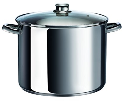 Kitchen Fun by Beka 13113244 Marmite + couvercle verre en acier inoxydable 24 cm