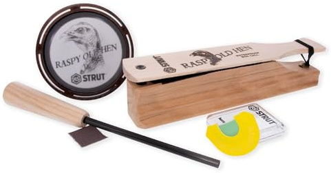 Hunters Specialties Raspy Old Hen Combo Kit - Turkey Game Calls Combo Pack - Wide Range of Turkey Sounds