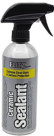 Flitz Ceramic Sealant - 16oz Bottle of USA-Made Ceramic Coating for Cars, Boats, Glass - Repels Water, Polishes, and Protects for 1 Year - Ceramic Car Spray Made for All Metals, Fiberglass
