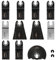 CGBOOM Set di lame per sega, 13 pezzi, accessorio multifunzione, lama oscillante, set di accessori multiuso, lame compatibili con fine, Bosch, Makita, Milwaukee