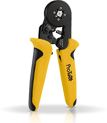 Pince à sertir électricien professionnel, Terminal d’Isolation 0.25-10 mm2, Embouts électriques de sertissage, conecteurs de cable, poignée ergonomique, matériau métallique renforcé, ProTool