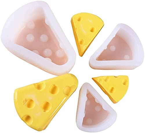 HSF 3pcs Cheese Shape Mold Set For Home Kitchen, Silicone Moulds For Cheese Cake Baking Triangle DIY Chocolate Cake Cupcake, Soap Candle Mold Cookie Cutters