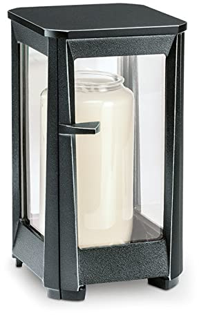 legendURN Grave Lantern Aluminium in Several Colors | Beautiful Grave Lantern or Cemetery Lamp Aluminium