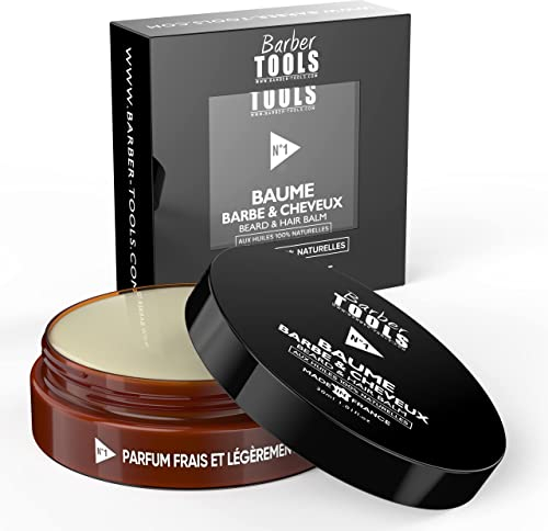 Bartbalsam | N°1 | mit 100% natürlichen Ölen 30ml - MADE IN FRANCE- Nährt, spendet Feuchtigkeit, strukturiert. Mit 2 Wachsen, 2 Buttern, 5 Pflanzenölen, 2 ätherischen Ölen, Vitamin E - BARBER TOOLS