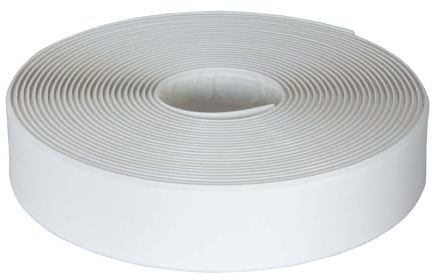 Dalsys Dichtungsband selbstklebend 5m x 1,1cm x 1,1cm PVC | Weißer, wasserdichter Kantenschutz, geeignet für Bad, Küche, Fenster, Fugendichtband gegen Zugluft