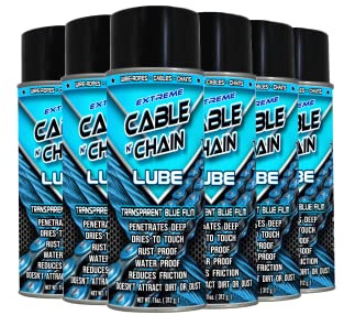 Extreme Cable & Chain Lubricant, CASE of 12 CANS - Long Lasting Wire-Rope, Cable and Chain Lube