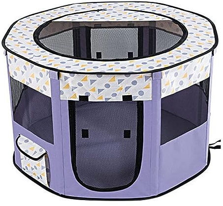 Hundebett Katzenbett Katzen Bett Katzenzelt, Hundehaus, Haustierzelt, Atmungsaktives Hundezelt Für Drinnen Und Draußen, Weiches, Bequemes Haustier-Schlafzelt Katzenkorb Hundematte (Color : Purple, S