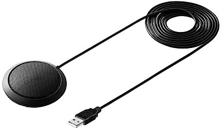 Lurrose Konferenzmikrofon Für Pc Aufnahmebereich USB-tischmikrofon Desktop-Meeting-mikrofon Schwarz