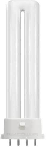 Crompton Lamps LED PLS-E 3W 2G7 Single Turn SE-Type Direct to Mains (7W Equivalent) 3000K Warm White Opal 360lm 4-Pin Push Fit Light Bulb