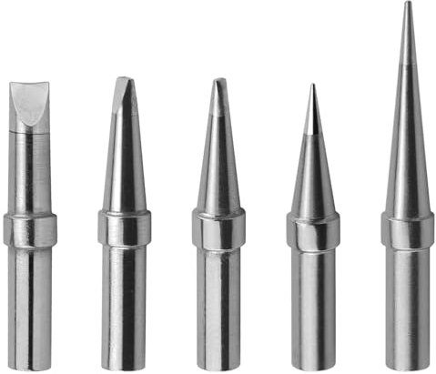 Pointe à souder,Paquete de 5 puntas para cautín, puntas de soldadura de repuesto, juego de puntas de soldadura de repuesto, para pistola de soldar, estación de soldadura, soldadura, etc