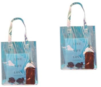 SOIMISS 2stücke Holographische Umhängetasche Für Damen Große Transparente Tragetasche Aus Vielseitig Einsetzbar Für Konzerte Reisen Und Freizeit Stilvolle Schultertasche Mit Hoher