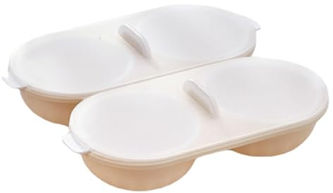 XNSHUN Eierkocher Mikrowelle, 4 Eier Pochierte Eier Form, Eier Pochierer Eierkocher Eierdampfer, Eierdampfer Küchenkochwerkzeug BPA-Frei (4 Fächer)