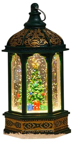 Globos de nieve de Navidad, globo de nieve con purpurina giratoria, linterna de Navidad, decoración de habitación, centro de mesa, linterna de agua para sala de estar y dormitorio