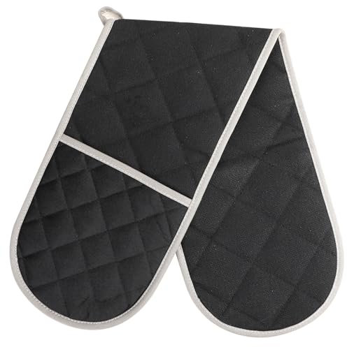 Doppel Backofenhandschuh Doppelte Ofenhandschuhe Hitzebeständig Topflappen Kochhandschuhe zum Kochen Backen Grillen, 76 x 18CM