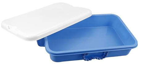 KICHOUSE Handheld Plastic Sandbox Lid Covered Tray for Boys and Girls Play Sand Storage Portable Tray Lid for Outdoor Sand Plaything