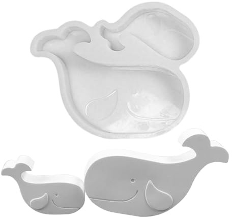 2 Stück Silikonformen Gießformen Wal, DIY Silikonform Wal, Gipsformen zum Gießen, Silikon Gießform Wal, Gießformen Silikon Wal Silikonform Frühling Silikonformen Wal für Herstellung von Dekorationen