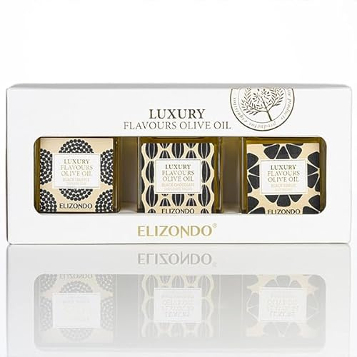 ELIZONDO | Aceite de Oliva Virgen Extra - Estuche Luxury (Aceite trufa, aceite ajo negro, aceite chocolate)