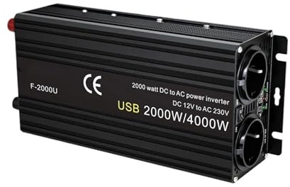 Convertisseur Puissance 12V 220V 500W 1500W 2000W 2600W 3000W Prise UE Onduleur Automatique 12 V Transformateur 12 V 220 V Onduleur Solaire Voiture Onduleur Puissance(12V 220V 4000W)