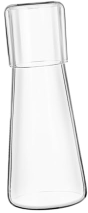 VALICLUD Caraffa in Vetro Trasparente per Bevande Fresche Contenitore Acqua Raffreddamento Bottiglia Termica Leggera per Succhi Tè Vino Uso Casa Ufficio e Camera