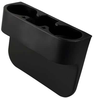 Hopzab Black Seat Side Cup Holder Mount Stand—Seat Gap Storage Box for Compatible with Most Vehicles,Drink,Bottle,Pen,Phone