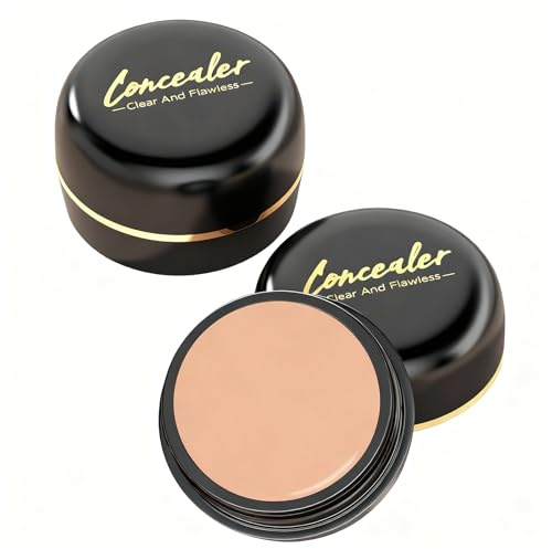 LHUDILS Concealer Augenringe Unreinheiten Akne Rötungen Pigmentflecken 2 Dose 15g pro Dose Naturfarbe Abdeckstift Gesicht Visagisten Starke Deckkraft Langanhaltende Schwitzfeste