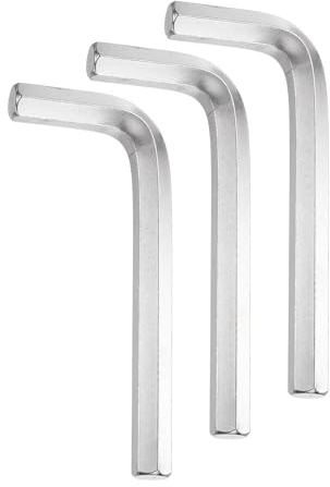 sourcing map 3pcs Hex Key Wrench 14mm Cr-V Steel L-Shape Hexagon Metric Wrenches Repairing Tool for Home DIY Bike Motorcycle Repair, Silver