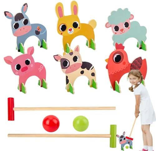 Générique Ensemble de Jeu Croquet – Easy Use Sturdy Stable, Animaux la Jungle, Innovative Design Versatile Stylish en | Stable la,