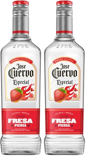 JOSE CUERVO Especial Silver Fresa Picosa 19% Vol 700 ml, Licor de tequilla fresa picosa (Paquete de 2)