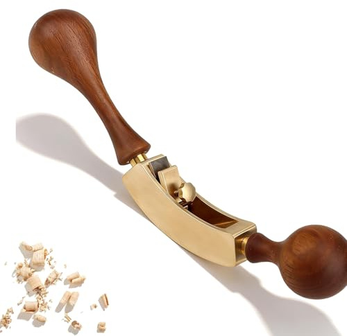 Rabot à main en cuivre à profil arqué, outil de rabotage circulaire pour le travail du bois, outil de lissage portable pour projets de bricolage, finition des surfaces en bois