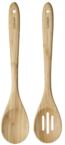 Cuisinart Green Gourmet Bamboo Solid and Slotted Spoons, 2-Pack