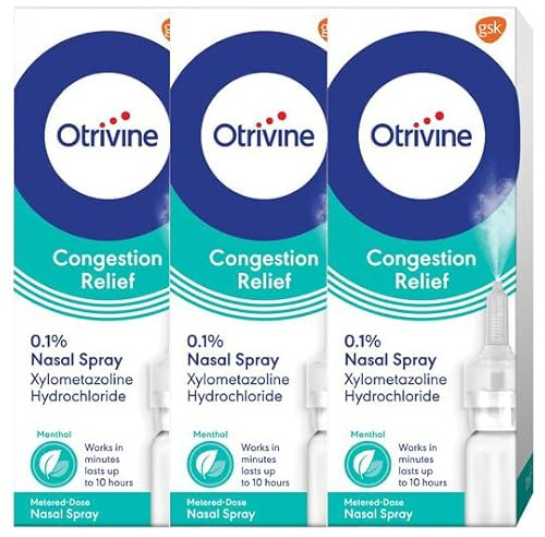 Otrivine Congestion Relief 0.1% Nasal Spray 10ml x 3 Packs by Otrivine