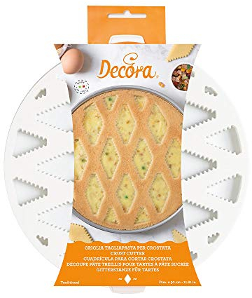 Decora 0215802 Rejilla Cortapastas para Pastiera, Hecha de Plástico, Ideal para Crear la Decoración de la Pastiera, Diámetro Ø 30 cm. Diseño patentado.