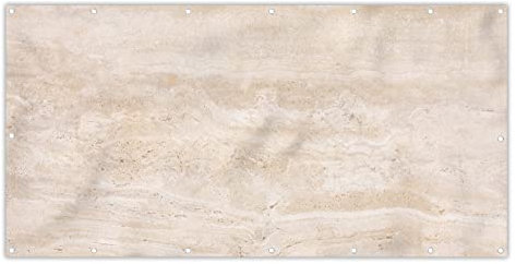 MuchoWow® Balkon Sichtschutz Sichtschutzmatte Balkonbanner Abdeckung für Terrasse Balkon Windschutz Blickdicht Wetterfest 200x90 cm Marmor - Steine - Sand - Textur