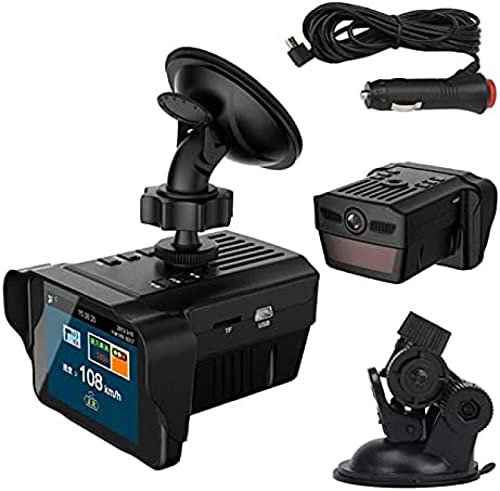 Détecteur de radar 3 pouces 720P 120° bande complète mirroir voiture vitesse chien de police alerte vocale sécurité 2 en 1 rapide et stable
