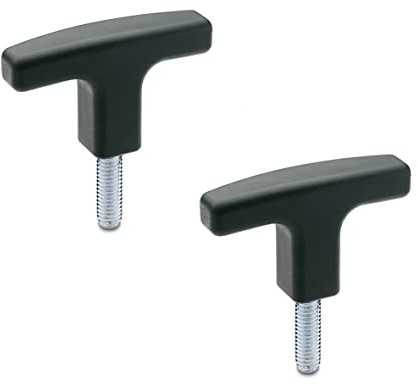 Ganter Normelemente | T-Griffschrauben | Möbelgriffe | Schrankgriffe | Schubladengriffe | GN 563.1-80-M10-30 | Kunststoff | Griff 80mm | Gewinde M10x30 | 2 Stück