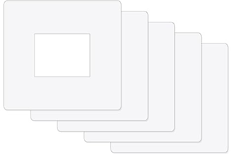 ilSALVAMURO® - 5 salvavidas transparentes de 16 x 16 cm para interruptores cuadrados de 1,2 módulos, grosor de 1 mm para placas de interruptores de placa para cubiertas de pared, protector de pared