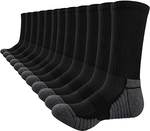 TANSTC Sneaker Socken Damen Herren 43-46 Atmungsaktiv Baumwolle Wandersocken Tennissocken Arbeitssocken Winter Wärme Sportsocken Laufsocken Dicke Herrensocken 35-38 39-42 43-46 47-50 Schwarz 6 Paar