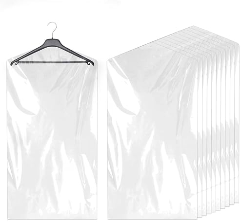 JKDHJK 25 Stück kleidersack, Kleidersack tasche, Kleidersack anzug, Kleiderschutzhülle, Kleiderschutzhüllen transparent, Geeignet für Anzüge, Kleider, Jacken und Blusen Chemische Reinigungstasche