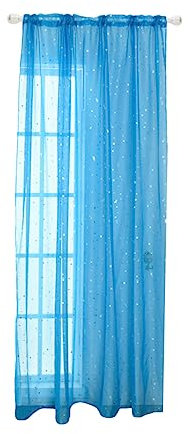 Levemolo transparente Vorhänge Vorhang Curtains for Bedroom Voile-Paneele Kindergardinen für Mädchen weiße Wohnkultur Glitzervorhänge Kinderzimmer schmücken Jalousie einstellen