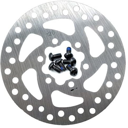 myBESTscooter - Disco de 120 mm con 6 Orificios para Tornillos para Unidad de Freno para Patinete eléctrico Segway Ninebot G3, ZT3, F, Kukirin G2 Pro, NIU KQi3, KQi3 MAX, KQi3 Pro